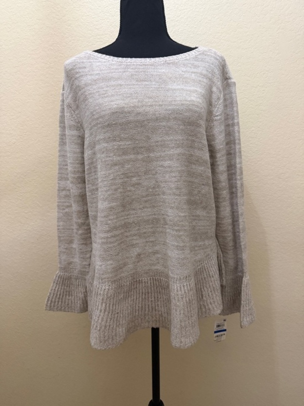 Style & Co. Light Beige Heather Knit Pullover